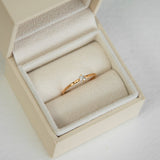 Solitaire martelé Maria - Or 18 carats