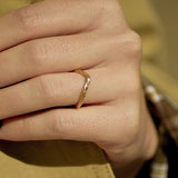 Alliance Vague texturée - Or 18 carats