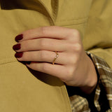 Alliance Vague texturée - Or 18 carats