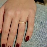 Alliance Striée 3mm - Or 18 carats