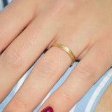 Alliance Nervure Feuille - Or 18 carats