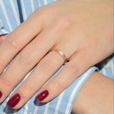 Alliance Nervure Feuille - Or 18 carats