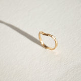 Alliance Vague texturée - Or 18 carats