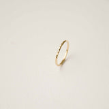Hammered Wedding Ring 18 carat Gold 2mm Women