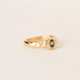 Bague texturée Saphir