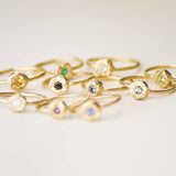 Bague Birthstone - or 18 carats