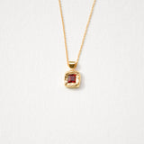 Collier texturé Grenat