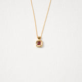 Collier texturé Grenat