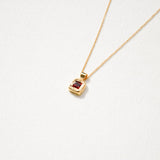 Collier texturé Grenat