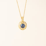 Collier texturé Saphir - Or 18 carats