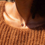 Pièce unique Collier texturé Grenat