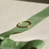 Solitaire fin et diamant - Or 18 carats