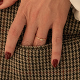 Solitaire fin et diamant - Or 18 carats