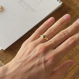 Bague texturée Saphir