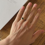 Bague texturée Tourmaline Verte