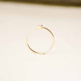 Solitaire fin et diamant - Or 18 carats