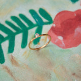 Solitaire martelé Maria - Or 18 carats