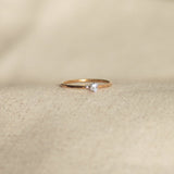 Solitaire martelé Maria - Or 18 carats