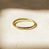 Hammered Wedding Ring 18 carat Gold 2mm Women