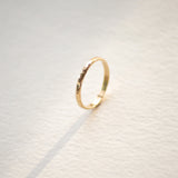 Hammered Wedding Ring 18 carat Gold 2mm Women