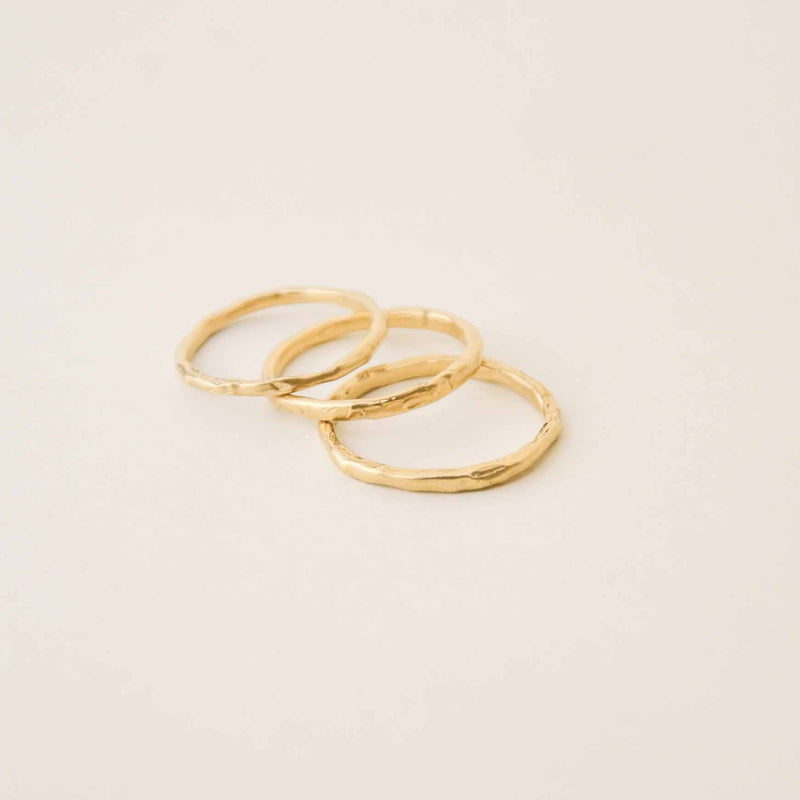 Alliance texturée 1,5mm - Or 18 carats