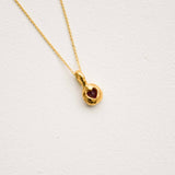 Pièce unique - Collier Grenat coeur