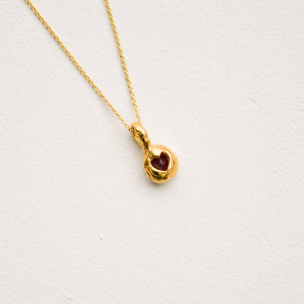 Pièce unique - Collier Grenat coeur