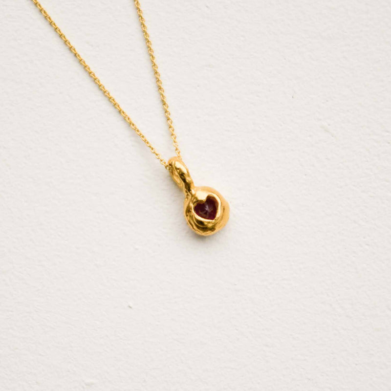 Pièce unique - Collier Grenat coeur