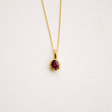 Pièce unique - Collier Grenat coeur