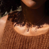 Collier texturé Grenat