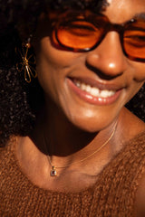 Collier texturé Grenat