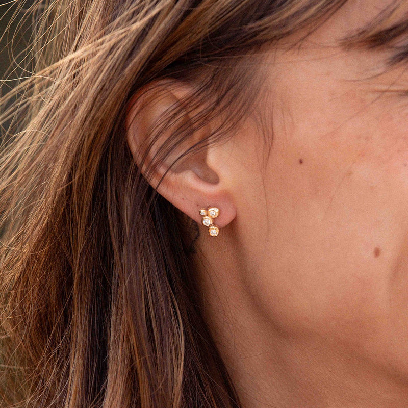 Boucles Atomes - Or 18 carats