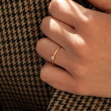 Solitaire fin et diamant - Or 18 carats