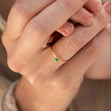 Solitaire martelé Maria - Or 18 carats