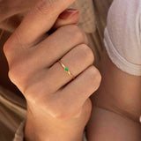 Solitaire martelé Maria - Or 18 carats