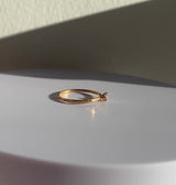 Solitaire martelé Maria - Or 18 carats