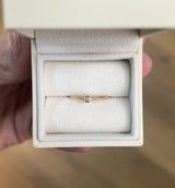 Solitaire fin et diamant - Or 18 carats