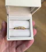 Bague Texturée 5 diamants - Or 18 carats